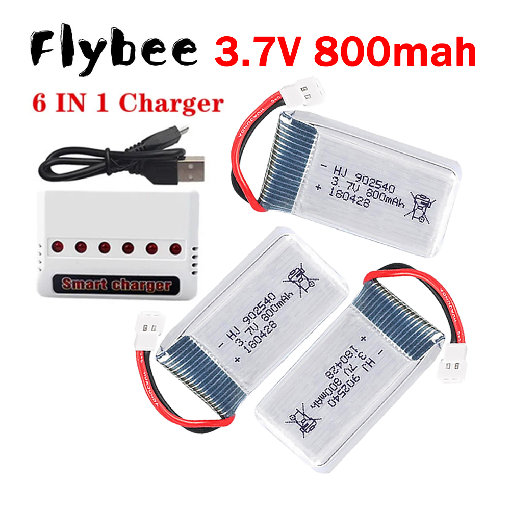 Lipo Battery Charger - MEW 800mAh 3.7V Lipo Battery+ 6-in-1