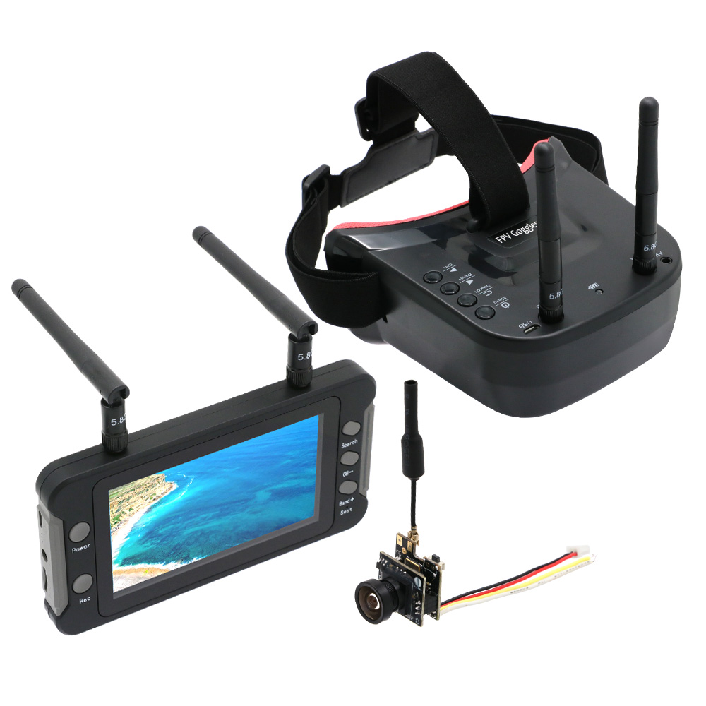 Fpv Goggles Headset - 5.8G 40CH Dual Antennas FPV Goggles