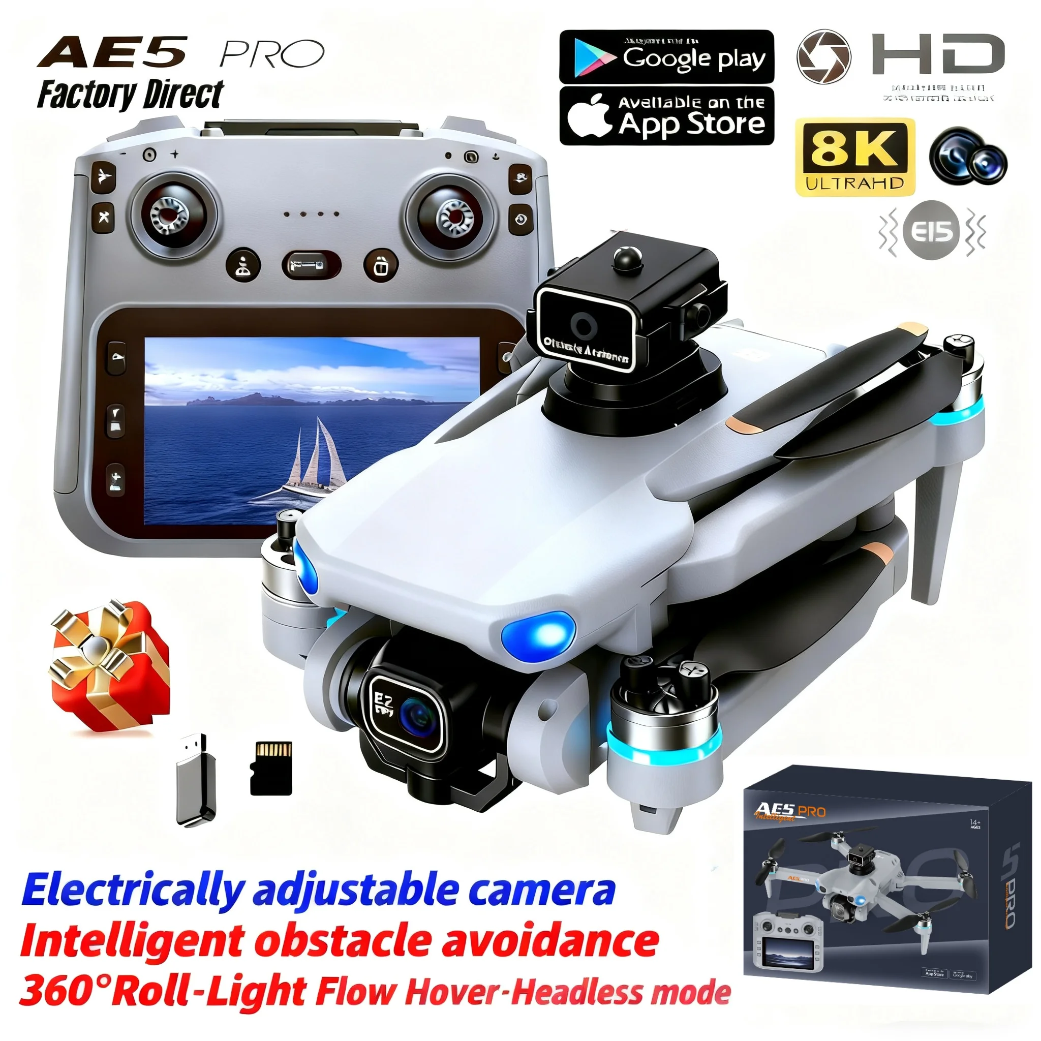 Drone Pro Rc Ufo - AE5 Pro Drone 8K HD 4.5