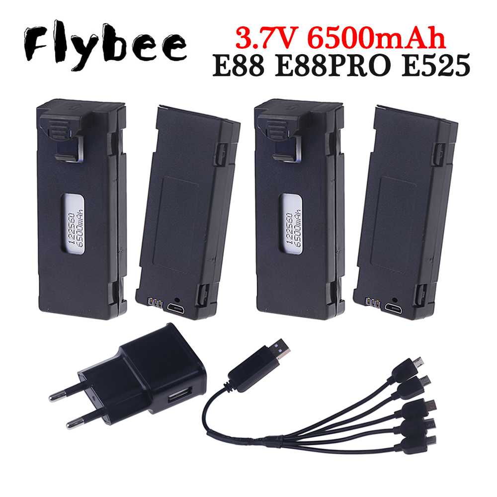 Drone Rc E99 Pro - Rechargeable 3.7V 6500mAh Battery an Charger
