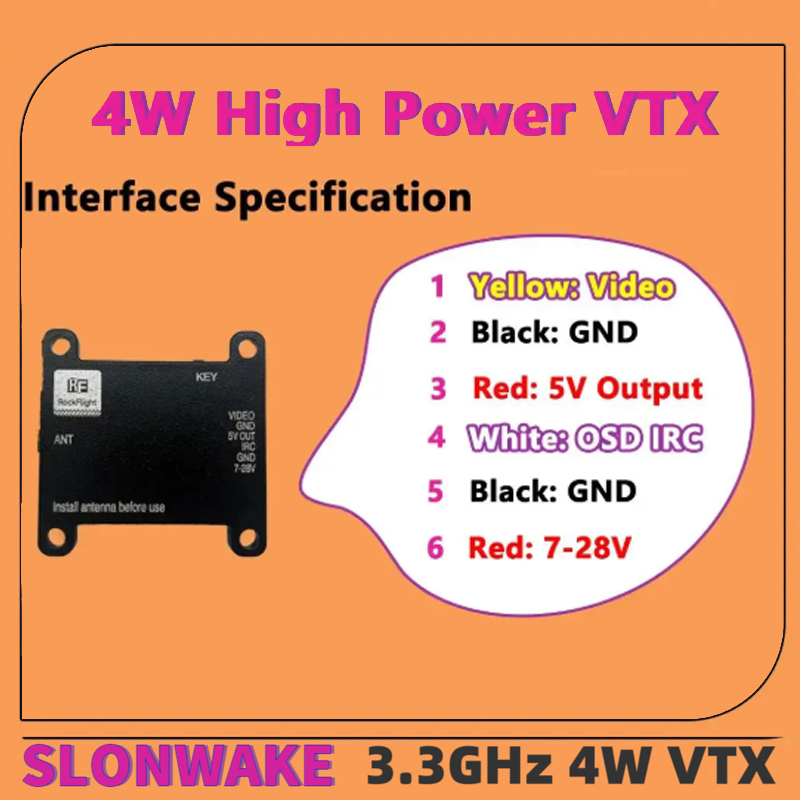 SLONWAKE FPV 3.3G 16CH 4000mW  - Drone Rc Car recension och pris