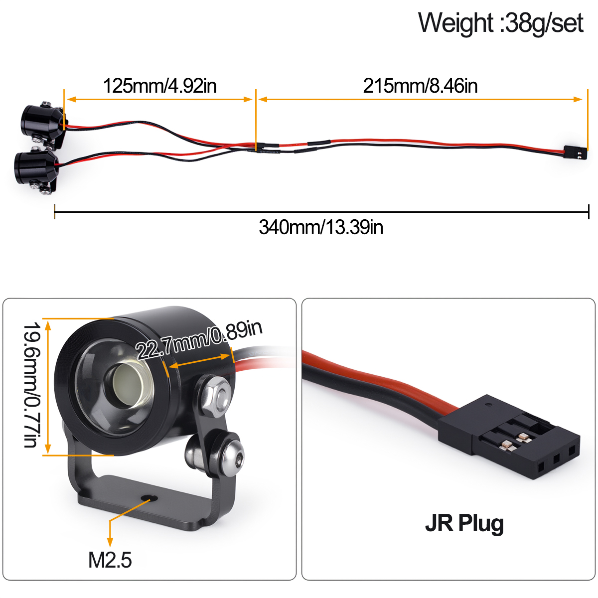 RC Car LED Light Headlight Spo - Drone Shahed Rc recension och pris