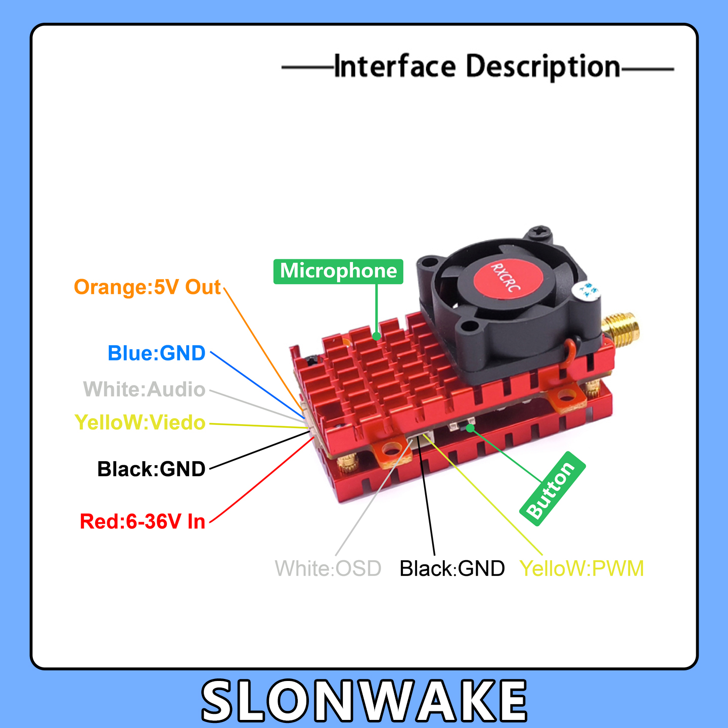 SLONWAKE 5.8G 2W VTX FPV 1800T - Telemetry Module Rc recension och pris
