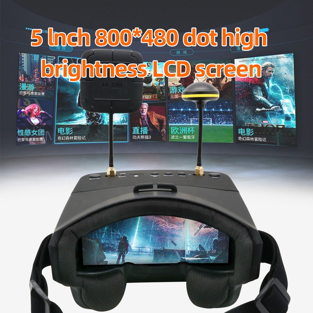 EV800D 5.8G 40CH 5 Inch 800*48 - Fpv Goggles Headset recension och pris