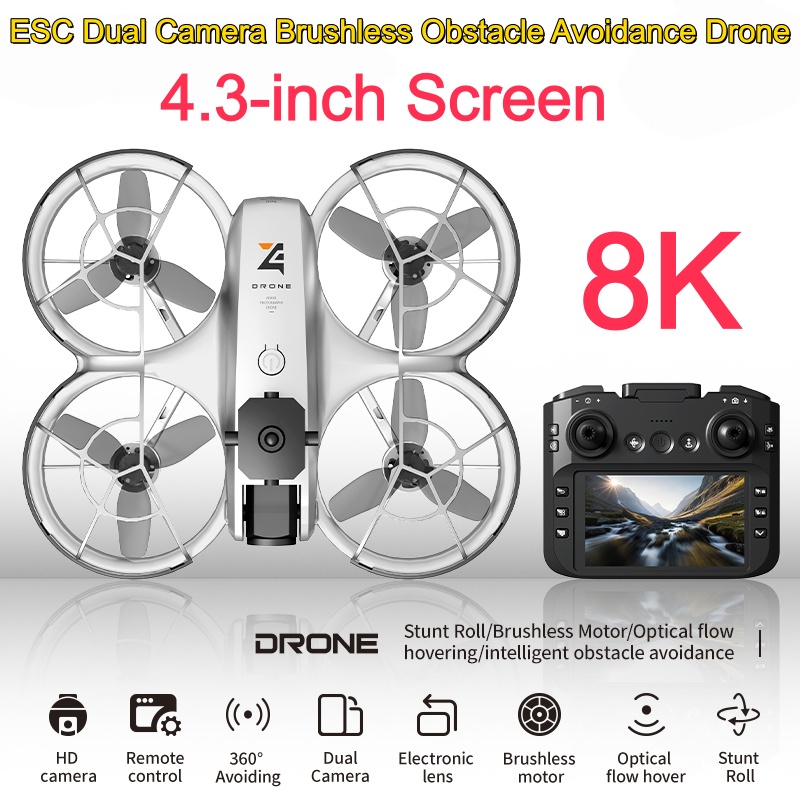 8K ESC Dual Camera Dron Brushl - Esc 4In1 Brushless recension och pris