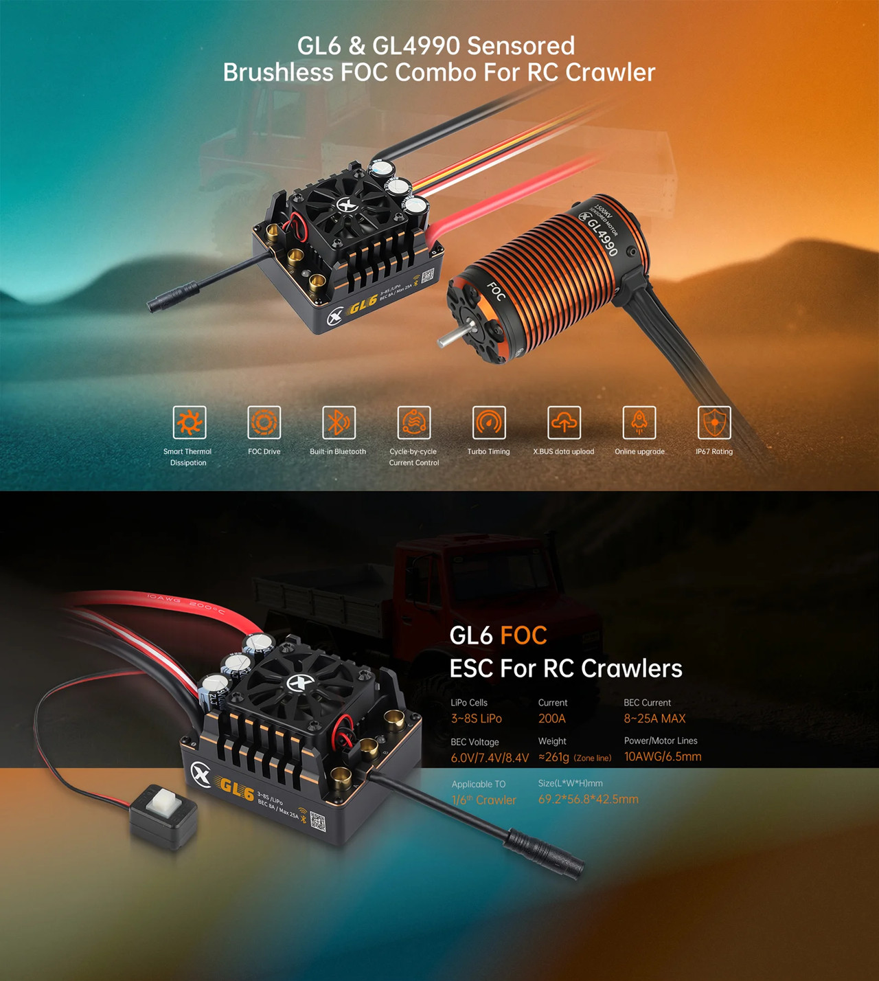 XC COMBO FOC CRAWLER BRUSHLESS - Esc 4In1 Brushless recension och pris