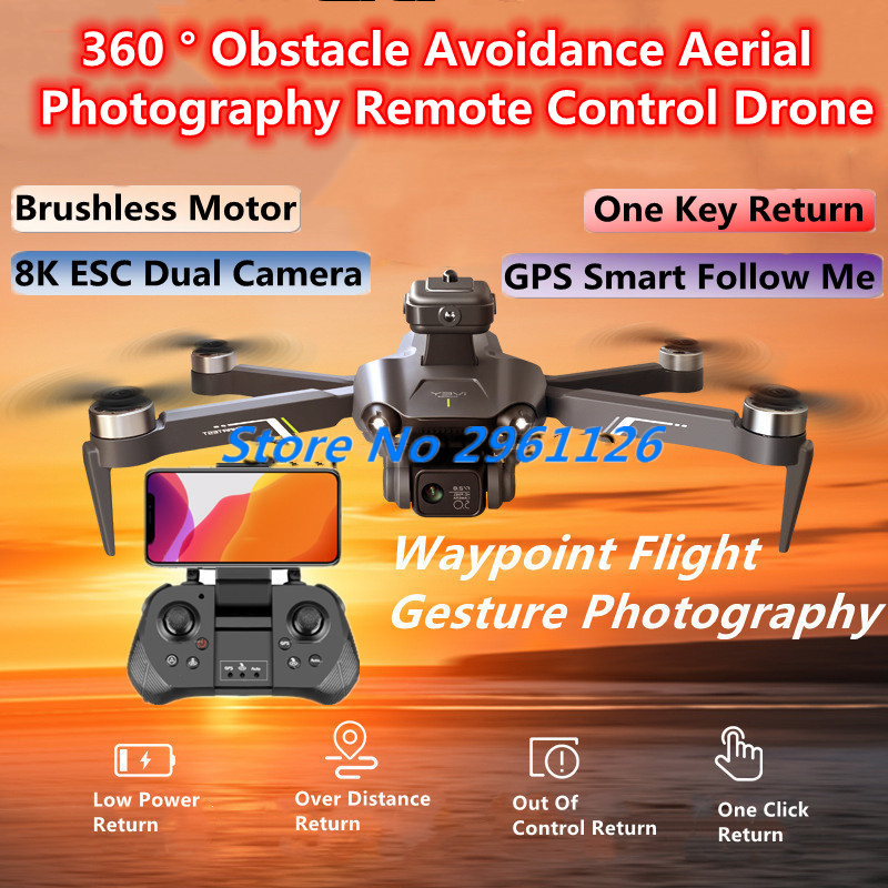 360° Obstacle Avoidance Aerial - Drone Rc Fpv Manual recension och pris