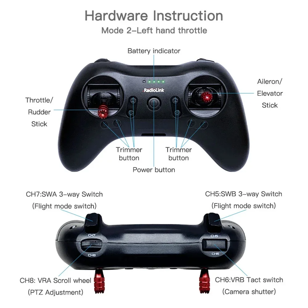 Radiolink T8S 2.4G 8 Channel R - Drone Rc Game recension och pris