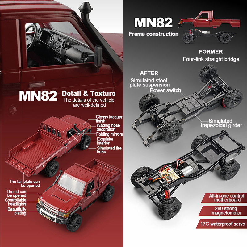 ZWN MN82 1:12 Retro Rc Car Wit - Drone Shahed Rc recension och pris